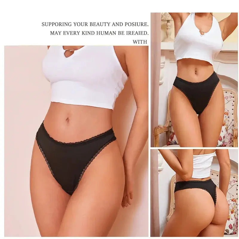 culotte string Lot de 03 pièces Sexy sans couture femmes