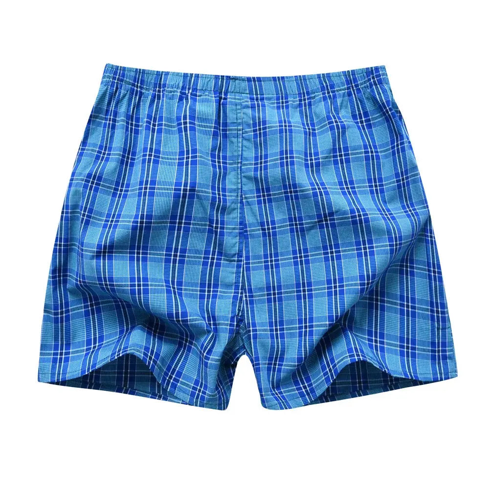 Boxer à carreaux 100% coton-culotte homme coton-sous vetement homme