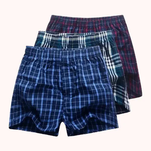 Boxer à carreaux 100% coton-culotte homme coton-sous vetement homme Boutique de Lingeries et Accessoires Annie