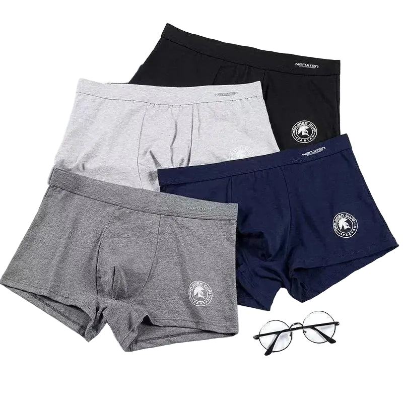 Boxer Grande taille pour homme caleçon solide Shorts coton Sexy L-6xl