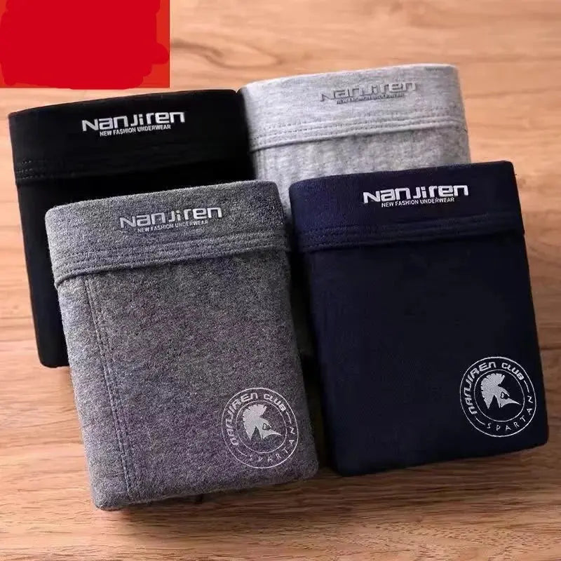 Boxer Grande taille pour homme caleçon solide Shorts coton Sexy L-6xl