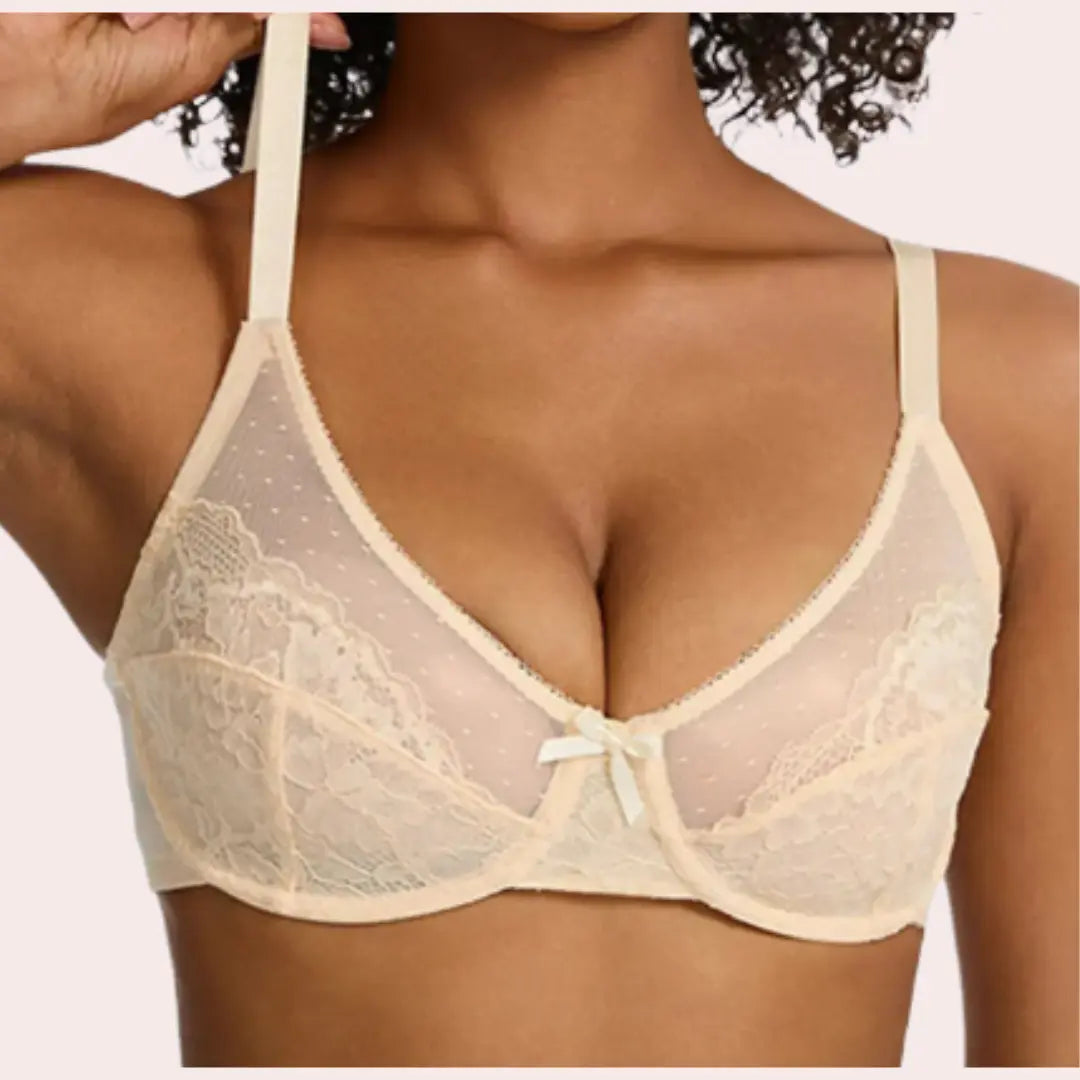 Soutien-gorge sexy en dentelle florale fin couleur unie Lingerie sexy annie