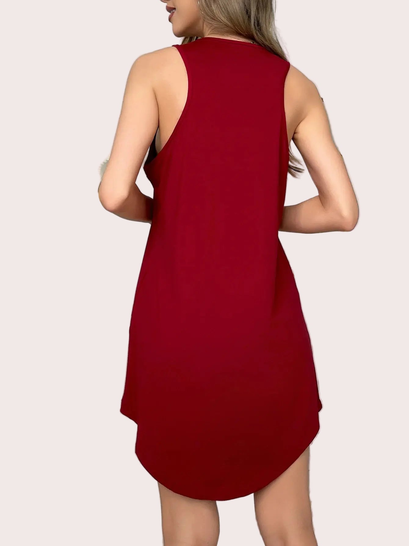 Chemise de nuit sans manches pour femmes