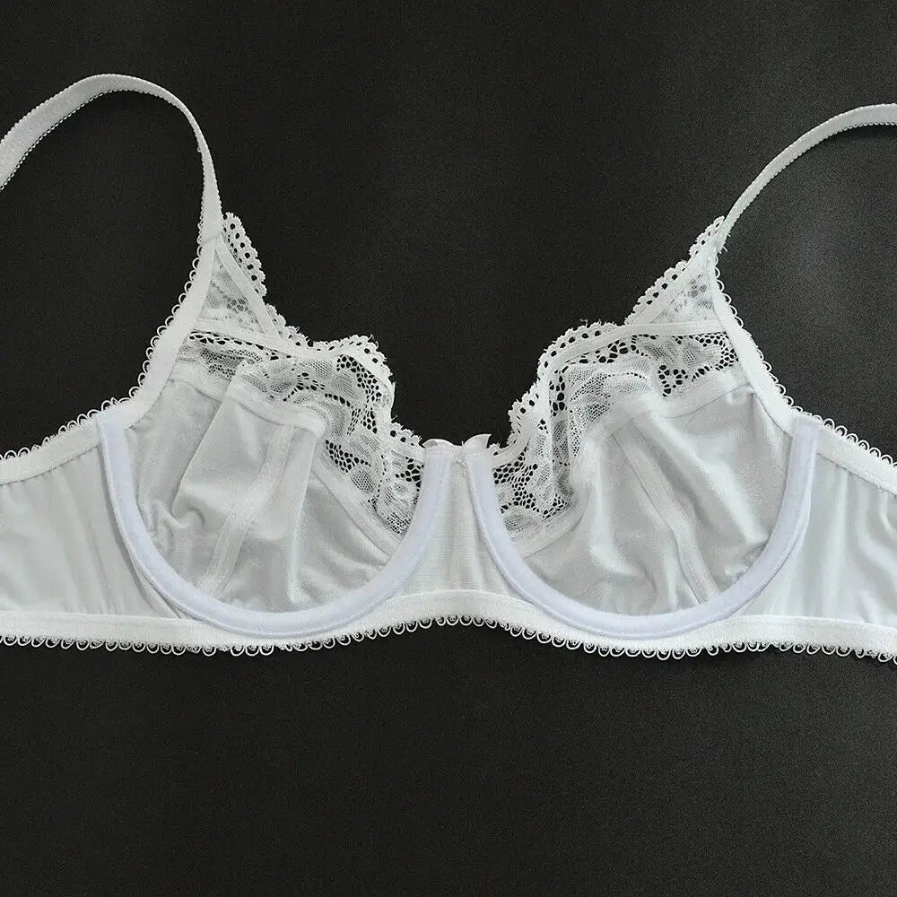 Soutien-gorge grande taille en dentelle broderie florale