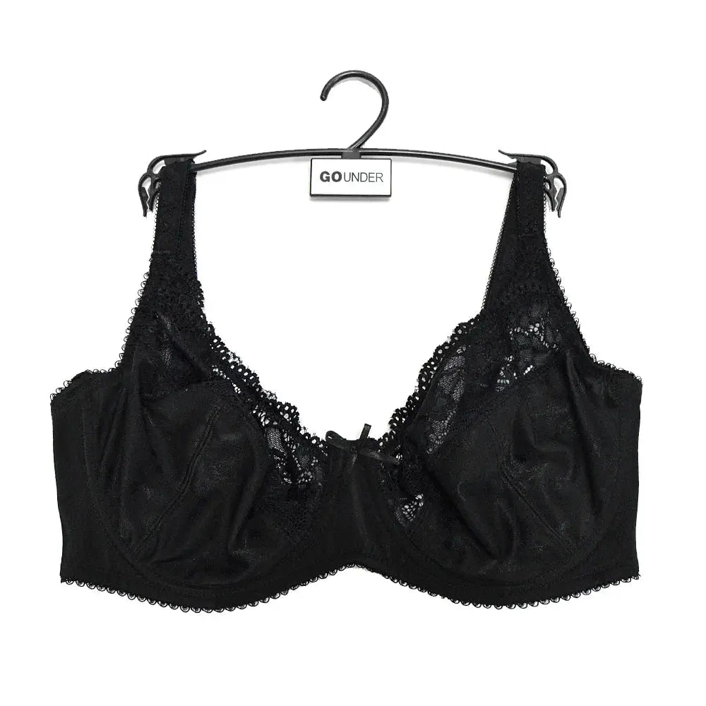Soutien-gorge grande taille en dentelle broderie florale