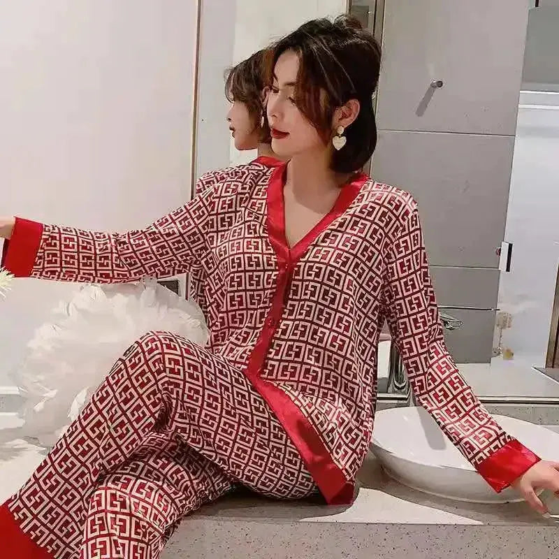 Pyjama épais à manches longues, collection automne et hiver