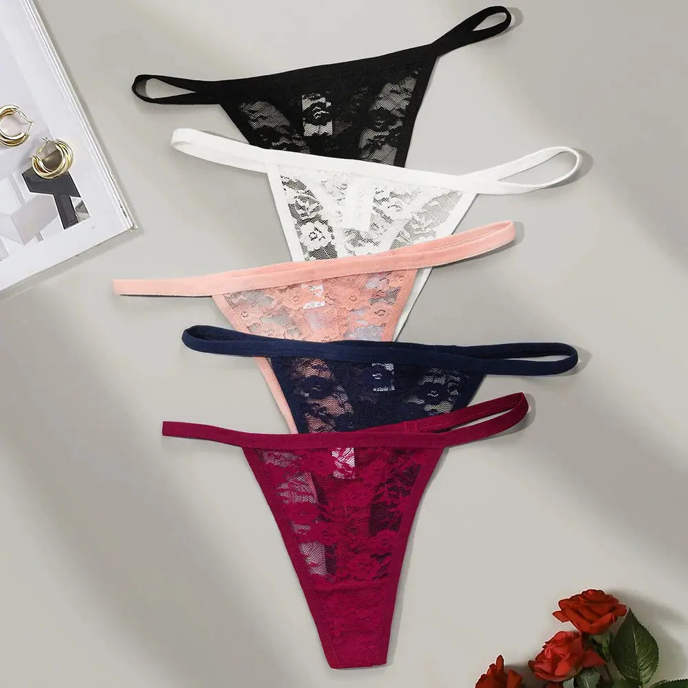 Culotte string en Lot de 02 pièces dentelle culottes taille basse