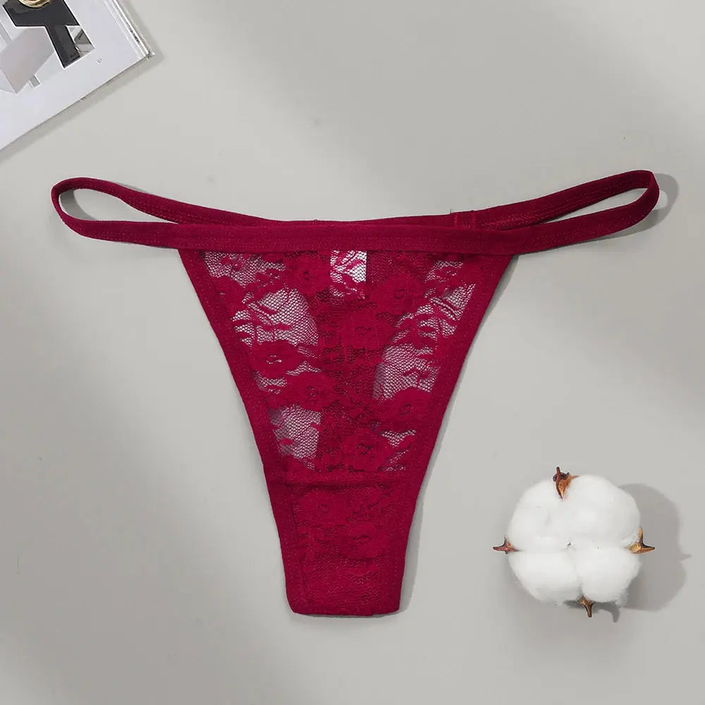 Culotte string en Lot de 02 pièces dentelle culottes taille basse