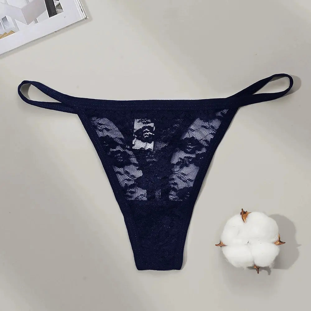 Culotte string en Lot de 02 pièces dentelle culottes taille basse