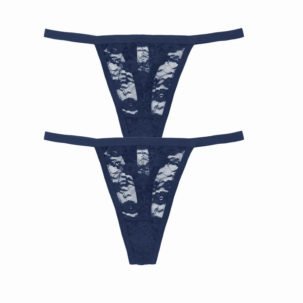 Culotte string en Lot de 02 pièces dentelle culottes taille basse