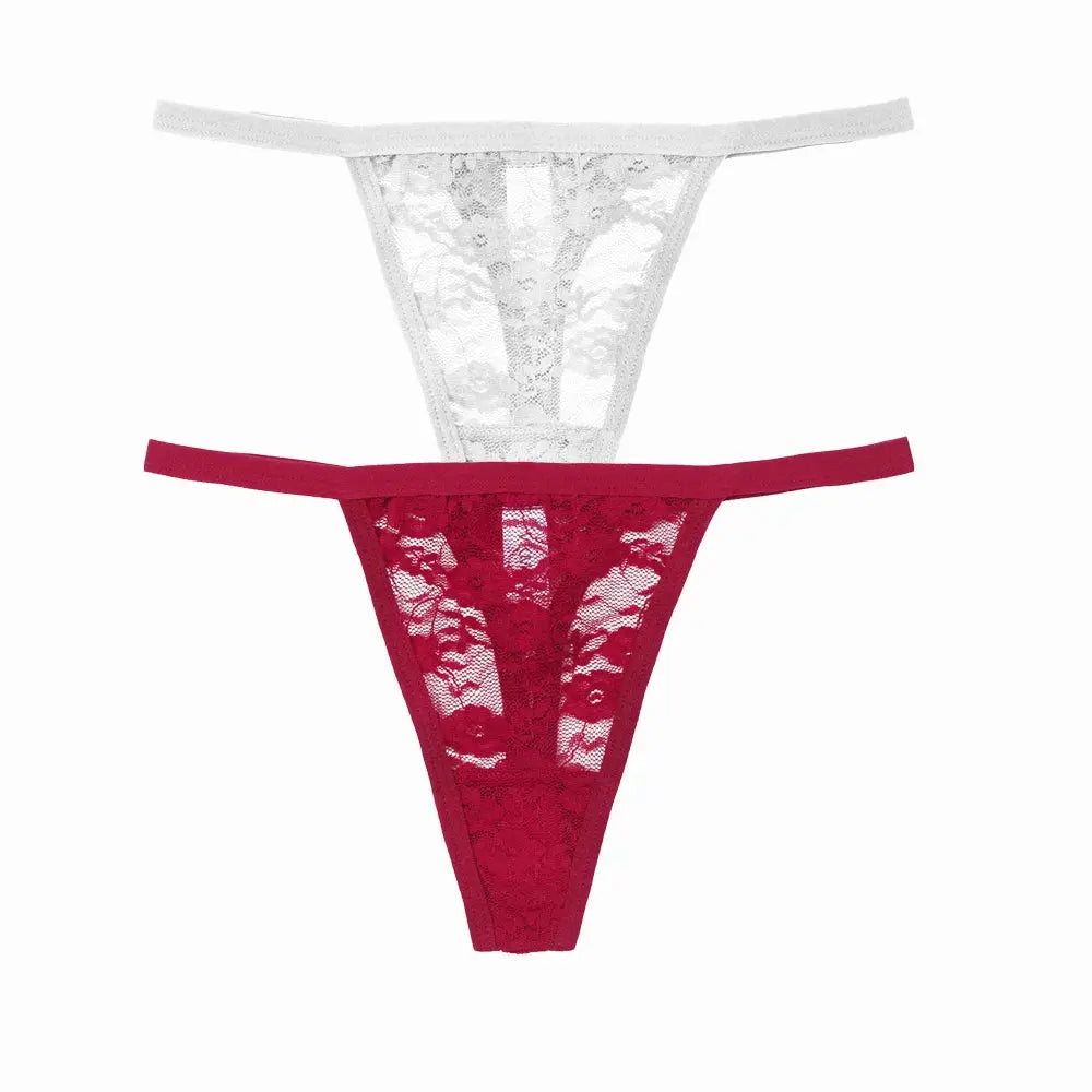 Culotte string en Lot de 02 pièces dentelle culottes taille basse