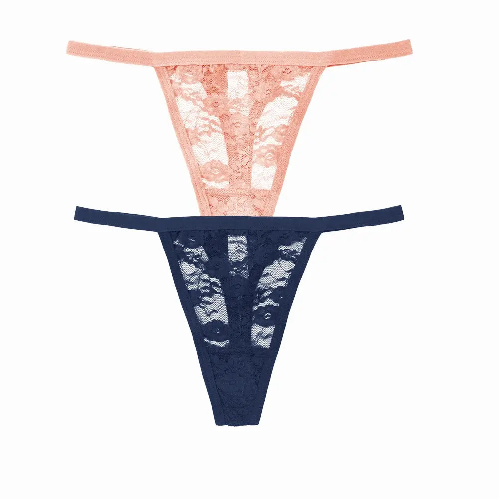 Culotte string en Lot de 02 pièces dentelle culottes taille basse