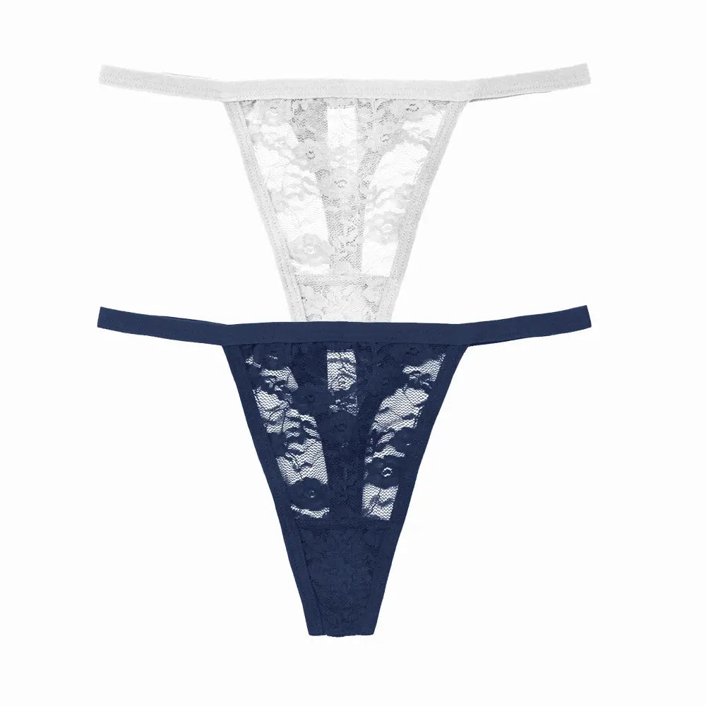 Culotte string en Lot de 02 pièces dentelle culottes taille basse
