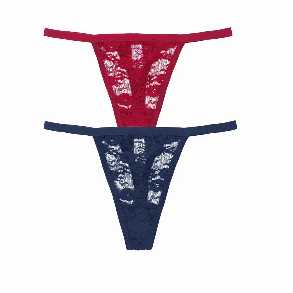 Culotte string en Lot de 02 pièces dentelle culottes taille basse