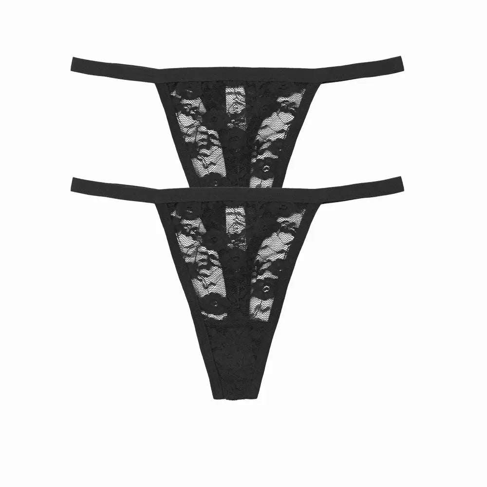 Culotte string en Lot de 02 pièces dentelle culottes taille basse