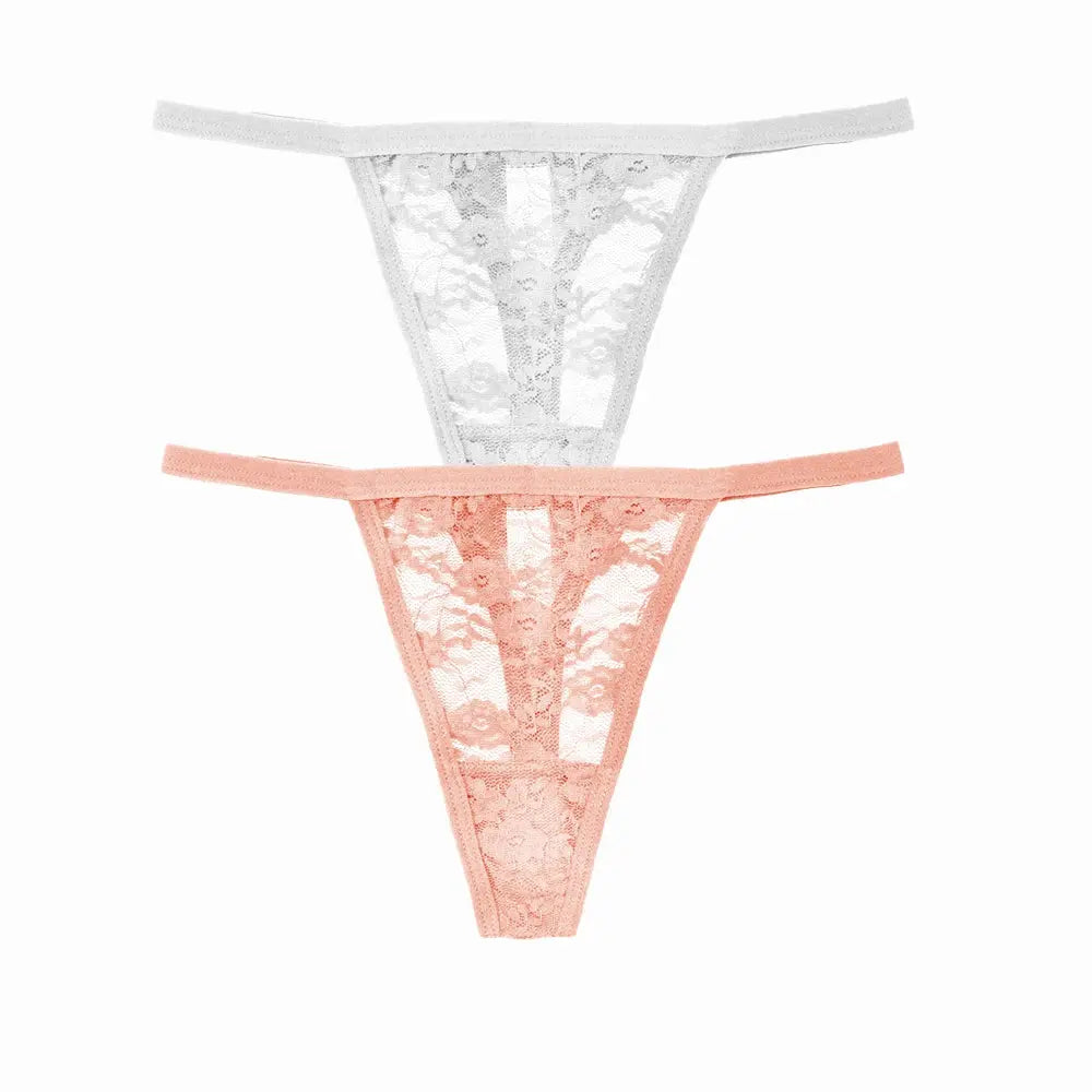 Culotte string en Lot de 02 pièces dentelle culottes taille basse