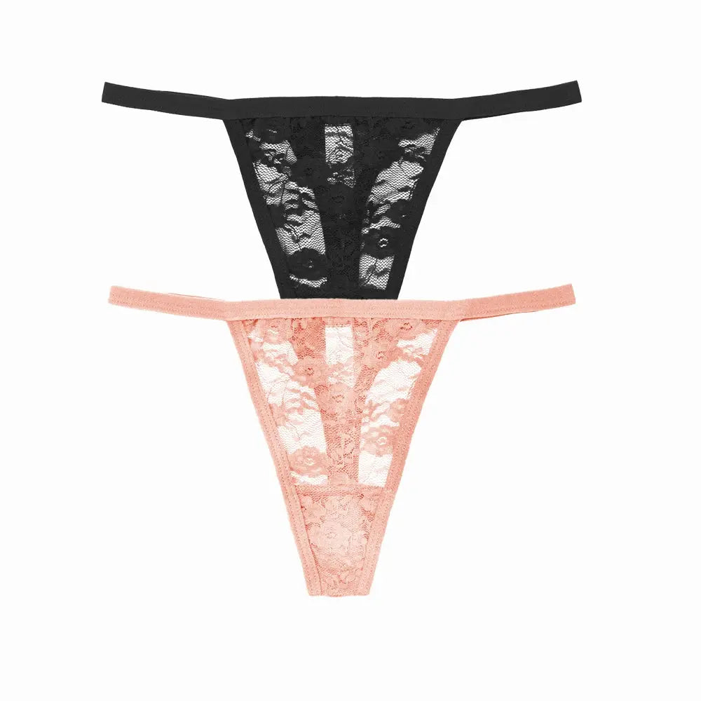 Culotte string en Lot de 02 pièces dentelle culottes taille basse