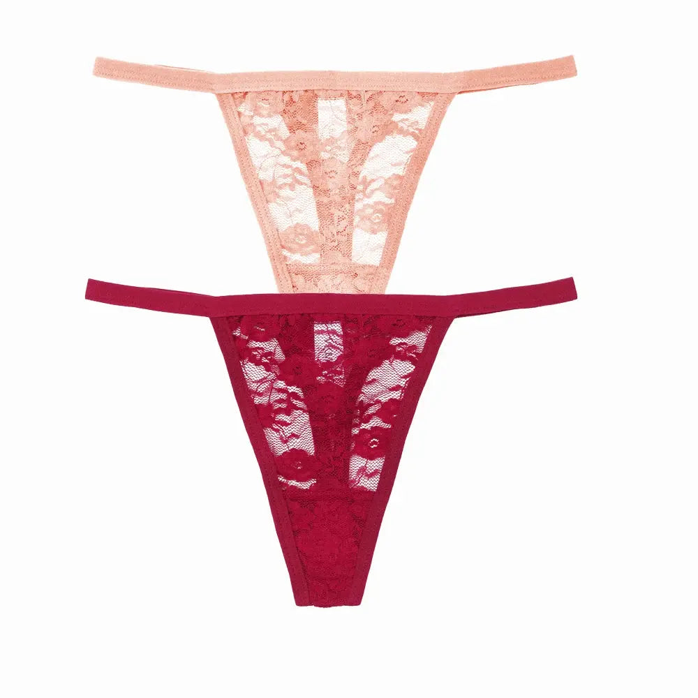 Culotte string en Lot de 02 pièces dentelle culottes taille basse