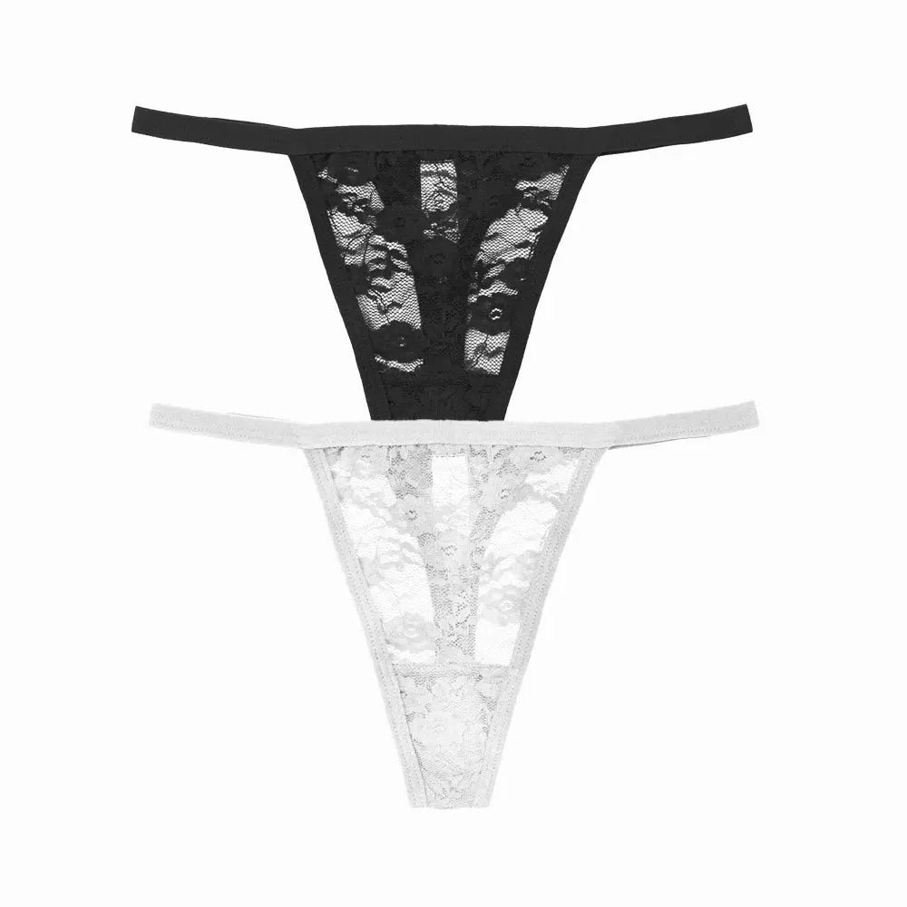 Culotte string en Lot de 02 pièces dentelle culottes taille basse