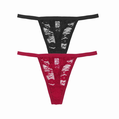 Culotte string en Lot de 02 pièces dentelle culottes taille basse