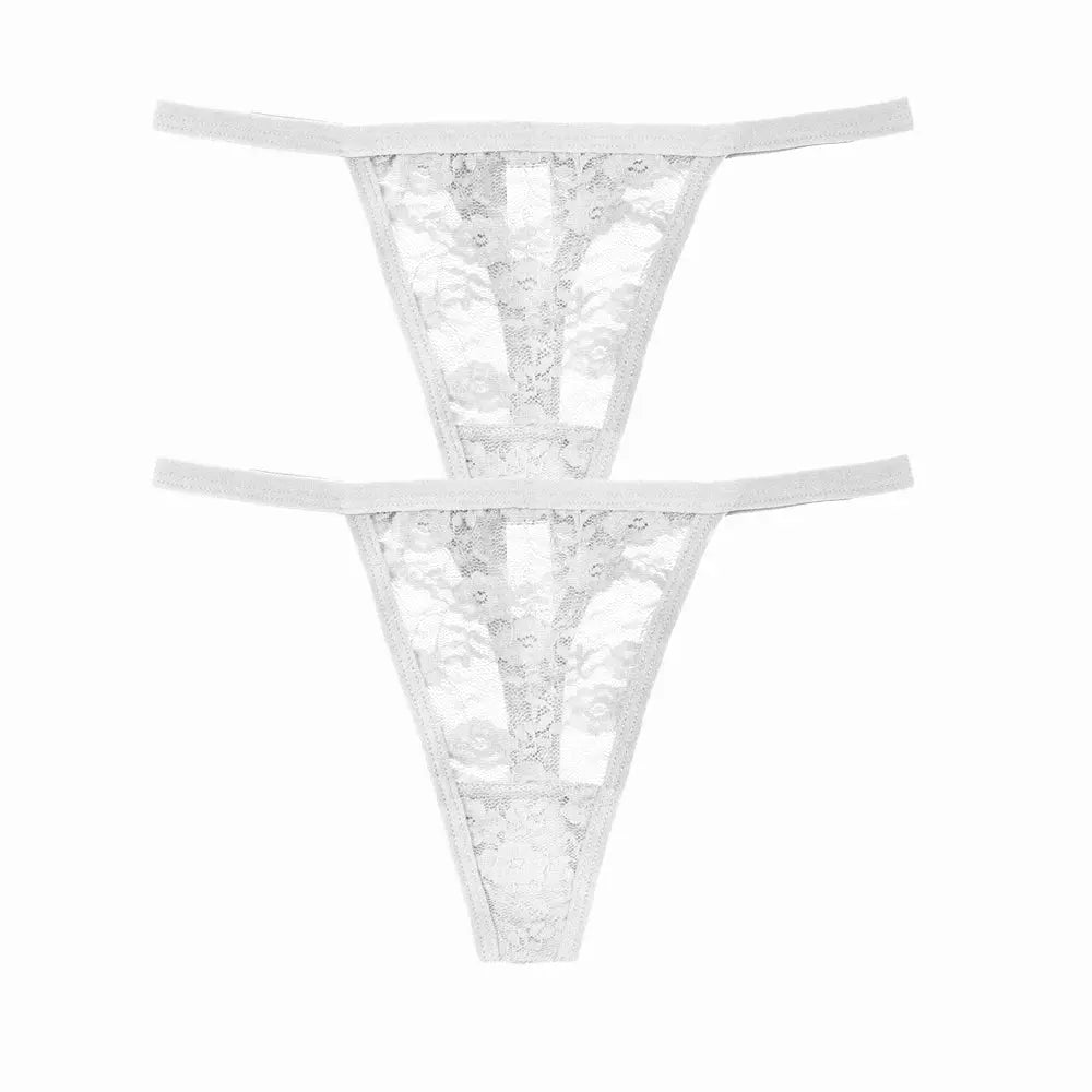 Culotte string en Lot de 02 pièces dentelle culottes taille basse