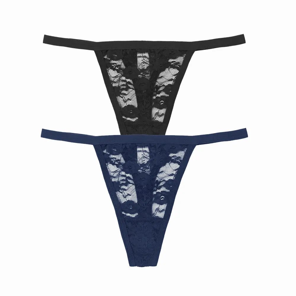 Culotte string en Lot de 02 pièces dentelle culottes taille basse
