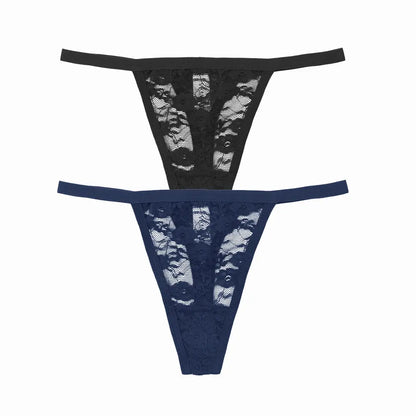 Culotte string en Lot de 02 pièces dentelle culottes taille basse