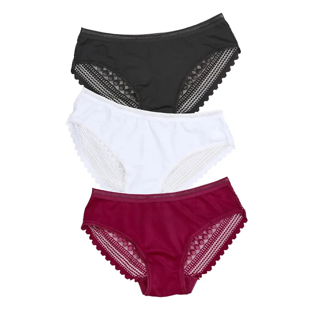 Lot de 03 culottes en dentelle femmes