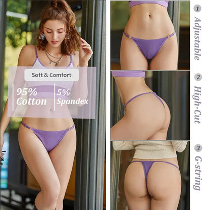 Culotte String en coton Sexy en lot de 03 pieces pour femmes