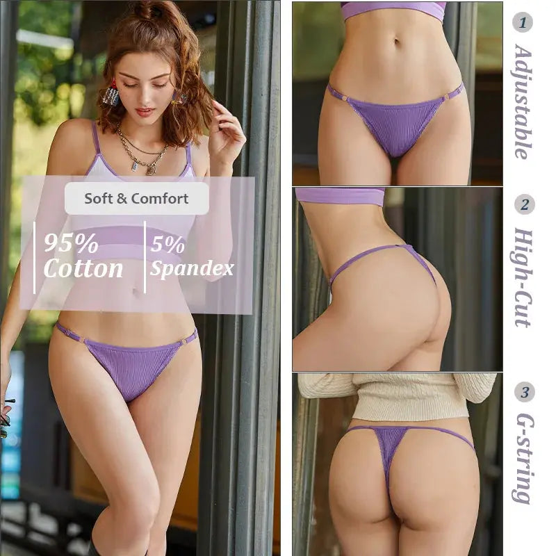 Culotte String en coton Sexy en lot de 03 pieces pour femmes
