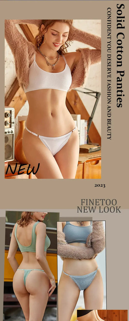 Culotte String en coton Sexy en lot de 03 pieces pour femmes