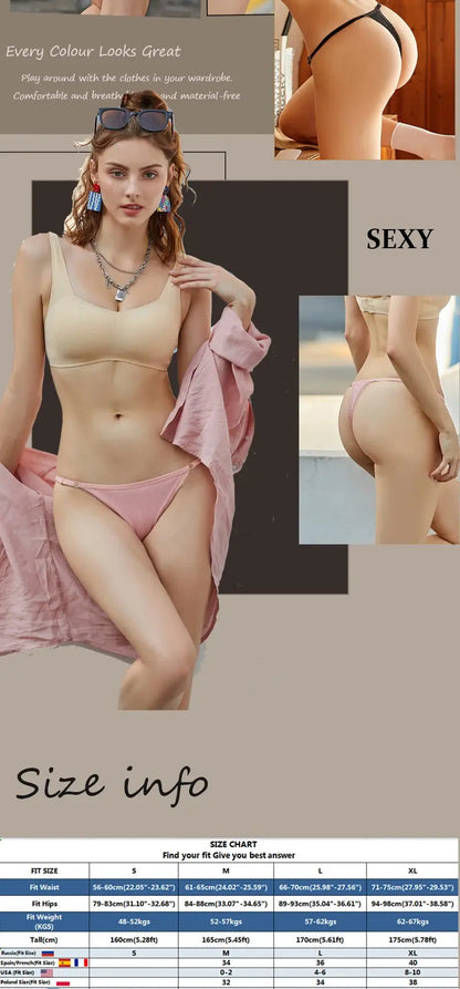 Culotte String en coton Sexy en lot de 03 pieces pour femmes