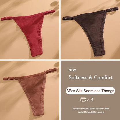 Culotte String en coton Sexy en lot de 03 pieces pour femmes