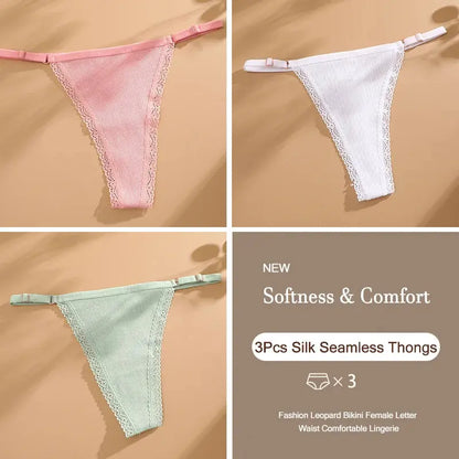 Culotte String en coton Sexy en lot de 03 pieces pour femmes