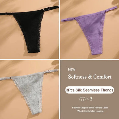 Culotte String en coton Sexy en lot de 03 pieces pour femmes