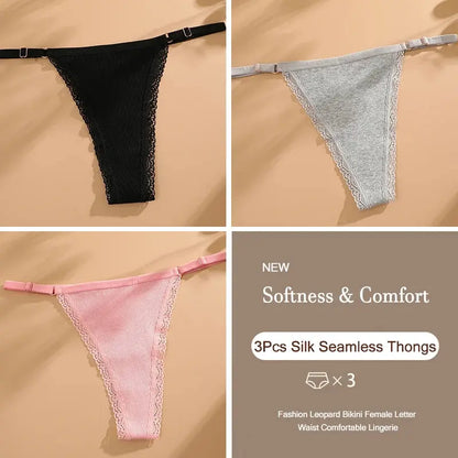 Culotte String en coton Sexy en lot de 03 pieces pour femmes
