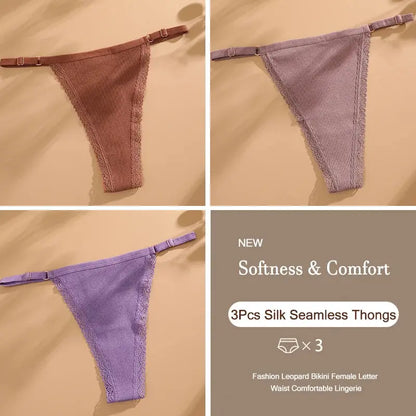 Culotte String en coton Sexy en lot de 03 pieces pour femmes