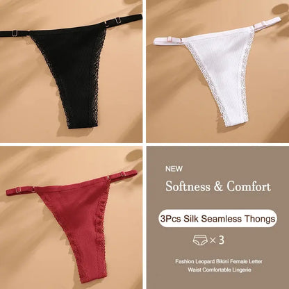 Culotte String en coton Sexy en lot de 03 pieces pour femmes