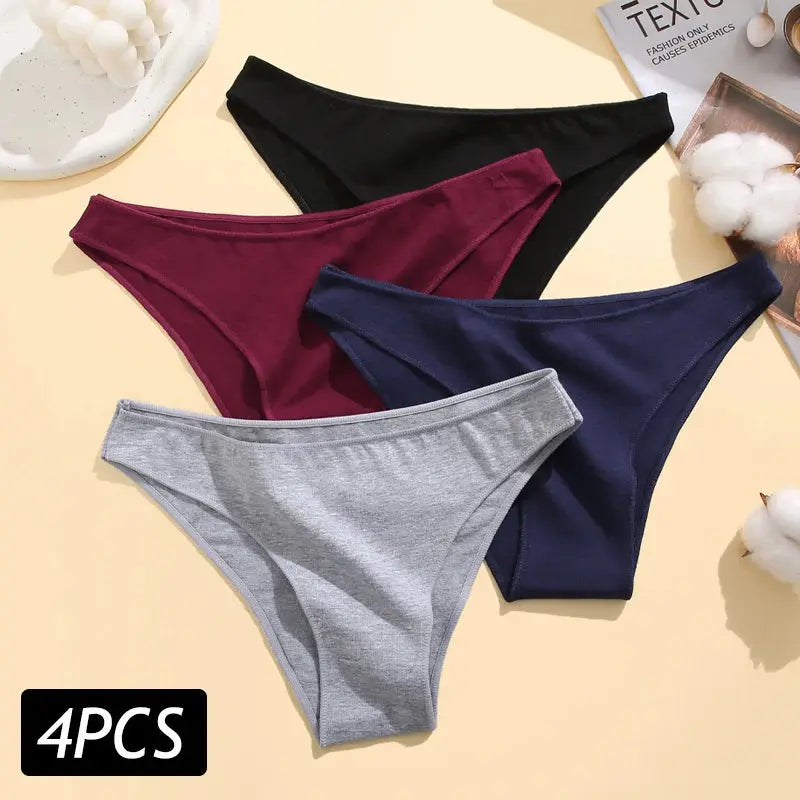 Lot de 04 culottes coton sans couture