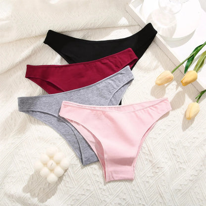 Lot de 04 culottes coton sans couture