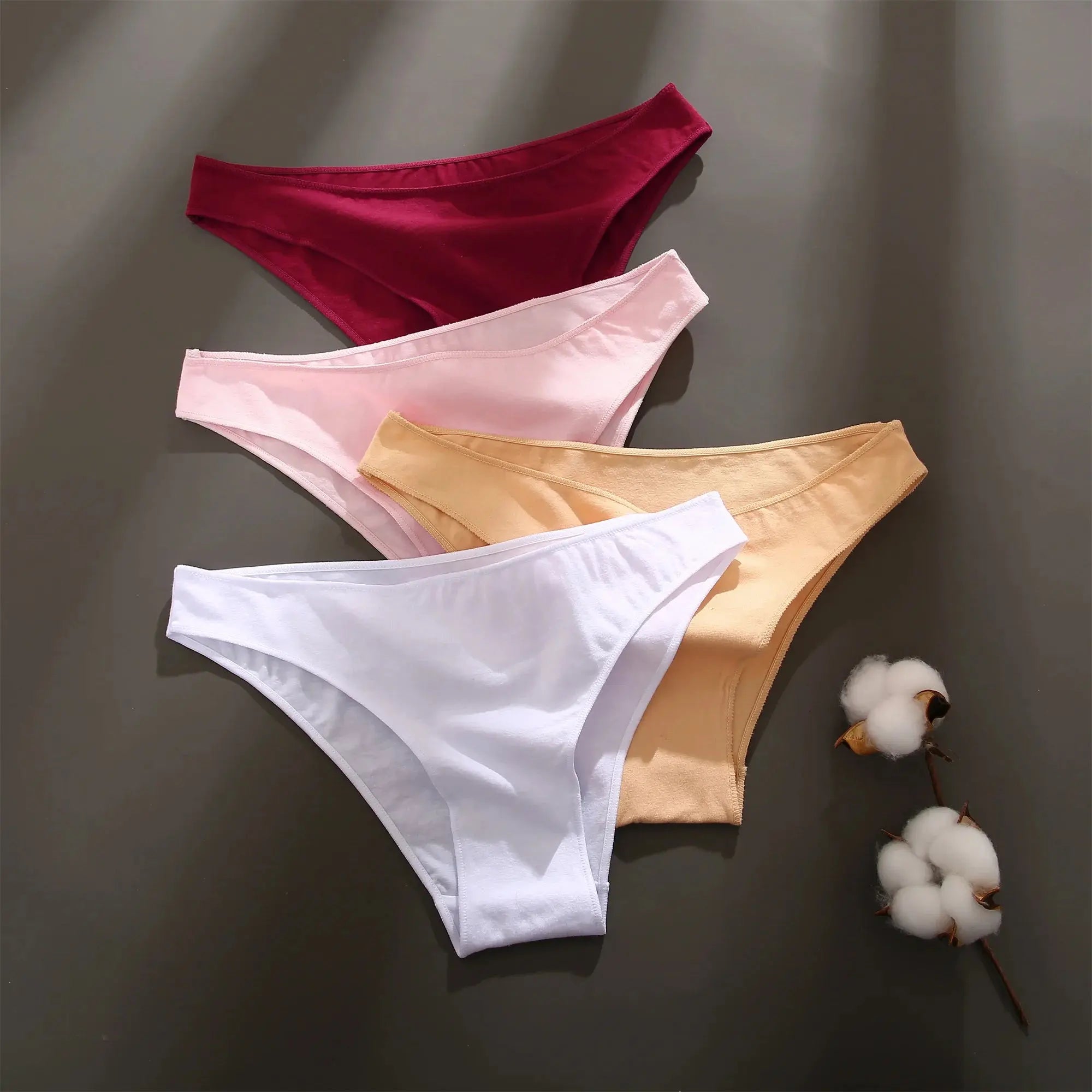 Lot de 04 culottes coton sans couture