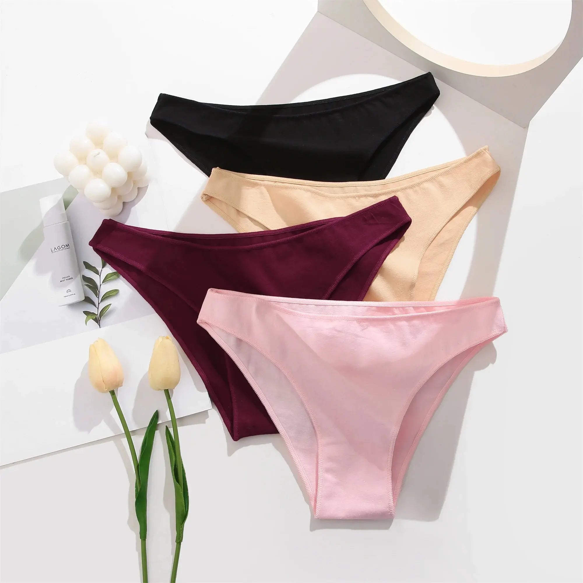 Lot de 04 culottes coton sans couture