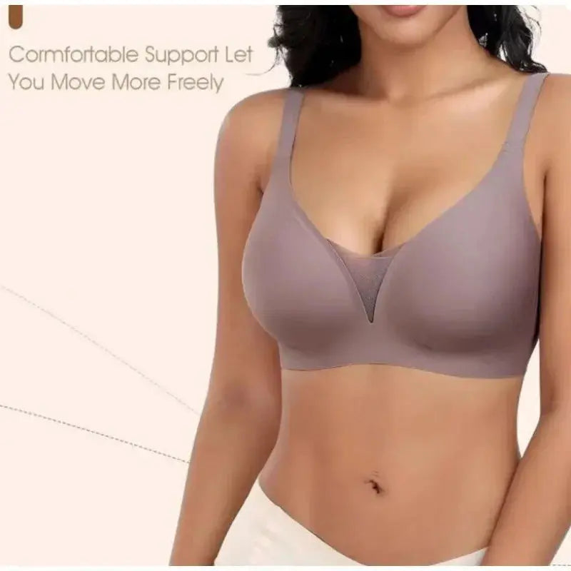 Soutien-gorge sans armature grande taille à bretelles ajustable