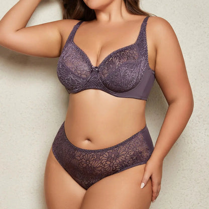 Ensemble soutien gorge grande taille pour femme sans doublure