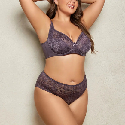 Ensemble soutien gorge grande taille pour femme sans doublure