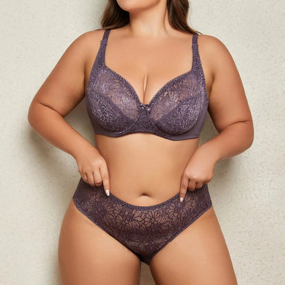 Ensemble soutien gorge grande taille pour femme sans doublure