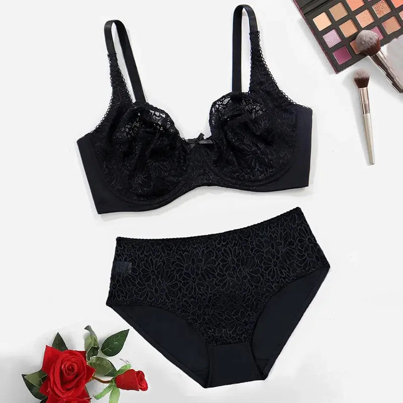 Ensemble soutien gorge grande taille pour femme sans doublure