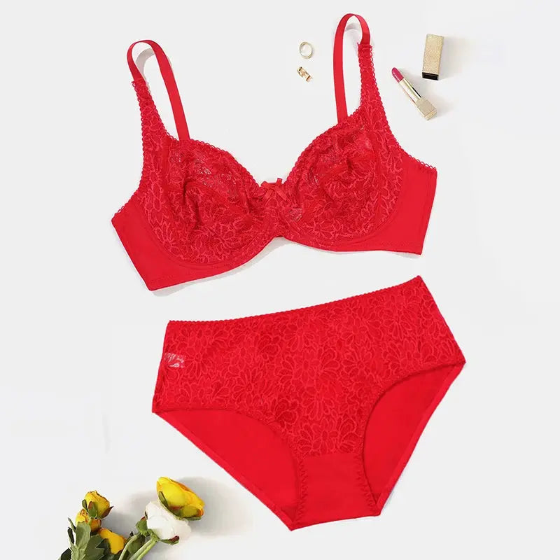 Ensemble soutien gorge grande taille pour femme sans doublure