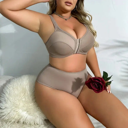 Ensemble de soutien-gorge sans fil grande taille dos creux