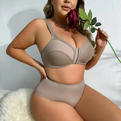 Ensemble de soutien-gorge sans fil grande taille dos creux